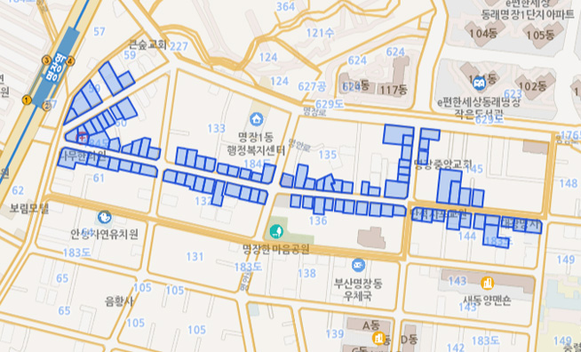명장중앙 골목형 상점가 이미지
