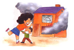 귀중품을 꺼내려고 무모한 행동을 해서는 안됩니다.