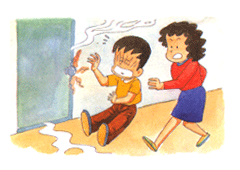 출입문이 뜨겁고 연기가 새들어올 땐 절대로 문을 열어서는 안됩니다.