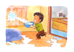 불이 났을 때는 함부로 뛰어 내리거나 다른 건물로 건너뛰어서는 안됩니다. 