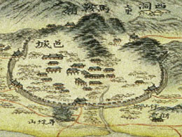 19세기 동래읍성 안의 가옥 전경