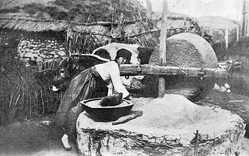 곡식을 찧는 연자방아