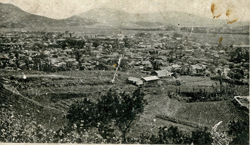 마안산에서 본 읍내전경(1920년대)
