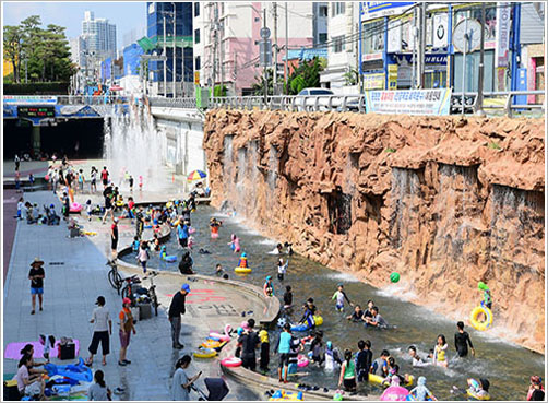 온천천 물고기잡기 체험