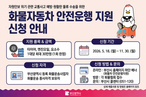 화물자동차 안전용품 지원사업 추진 안내